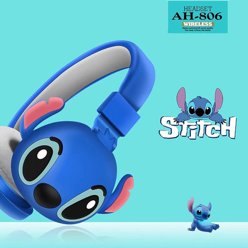 Audífono Bluetooth Stitch Para Iphone Samsung Xiaomi Azul Azul