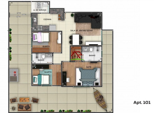 Imagem 9 de 14 de Ótimo Apartamento De 03 Quartos No Cabral! - 2529