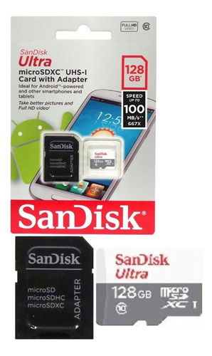 Cartão Memoria Micro Sd 128gb Sandisk P/ Camera Segurança Ip