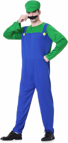 Disfraz Talla S Para Hombre Luigi Super Mario Bros