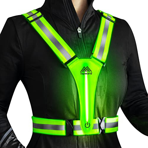 Led Reflective Vest Safety Gear, Light Up Vest For Nigh...