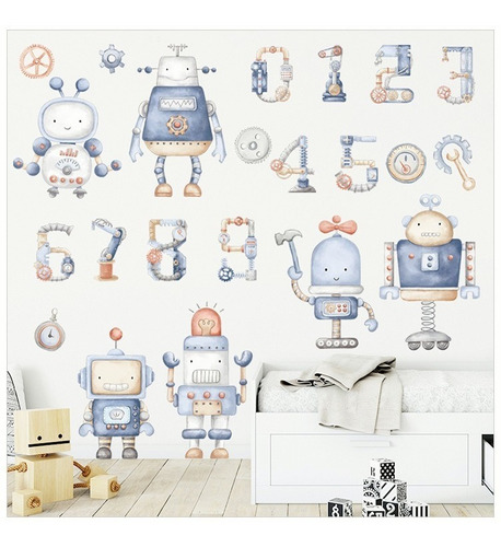 Pegatina De Pared Digital Robot