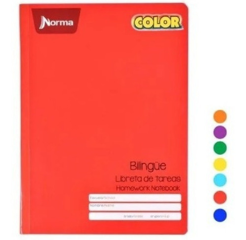 Libreta De Tareas Bilingue Norma 48 Hojas Cosido