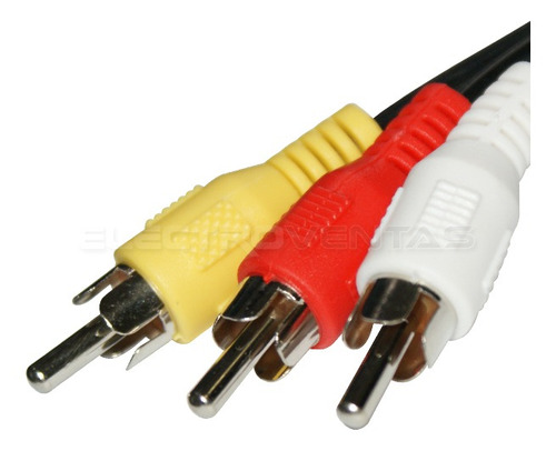 Cable Rca 3x3 Audio Video 3 Metros Alta Calidad 9132 Rh9132