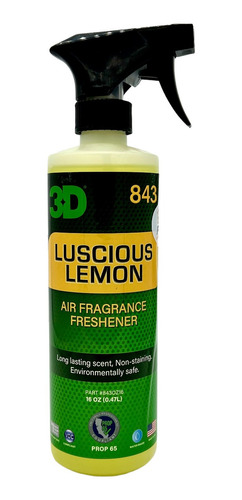 Aromatizante Auto Y Hogar Limon 3d Lemon Air Refresher 16oz