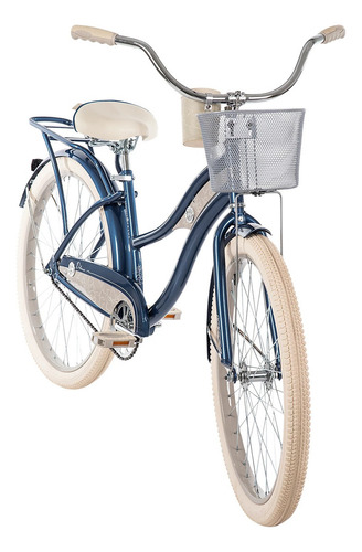 Bicicleta Dama R.26 Huffy Deluxe Canasta Parrilla Porta Cafe Color Deep Blue Tamaño Del Cuadro M