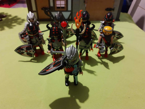 Playmobil Lote Caballeros Negros Del Dragón!!!