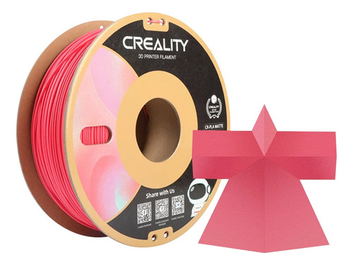 Filamento Pla Matte 1,75mm Creality - 1 Kg Diversas Cores Cor Vermelho Morango