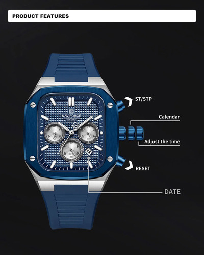 X Naviforce Relojes De Pulsera De Cuarzo For Hombre, Pulsera