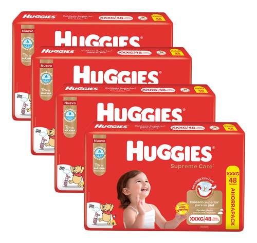 4 Packs Huggies Supreme Care Todos Los Talles