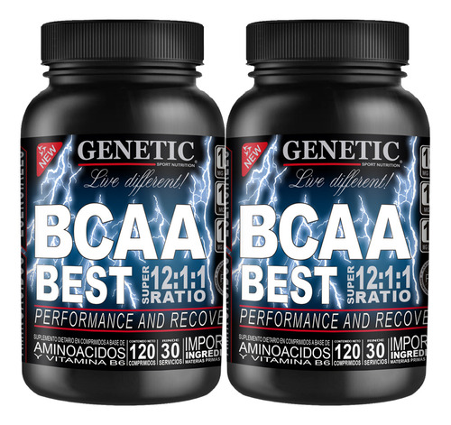 Bcaa Best Ratio 12.1.1 Leucina Valina Isoleucina Vit Genetic Sabor Neutro
