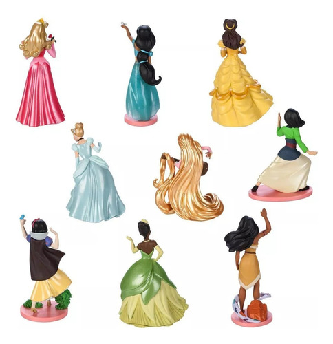 Disney Princesas Deluxe Set 9 Figuras Mulan Bella Cenicienta