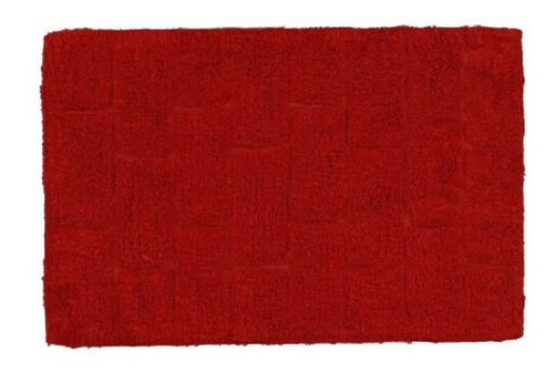Alfombra De Baño 40x60 Algodón Nilo Baldosas Rojo Star Deco