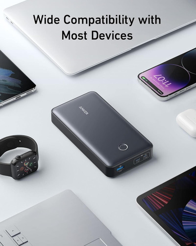 Banco De Energía Anker Powercore 24k 24,000 Mah 65w Para Mac