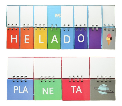 Libro Móvil De Letras + Libro Móvil De Sílabas De 3
