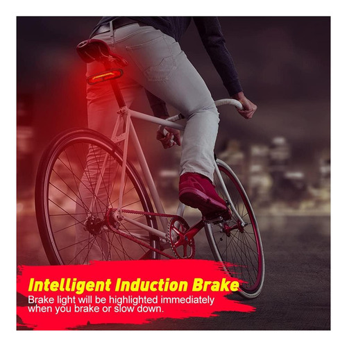 Luz Trasera De Bicicleta Inteligente De Onvian Con Señales