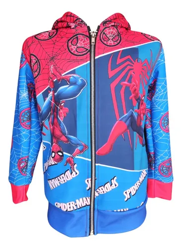 Sudadera de niño en azul marino con estampado Spiderman