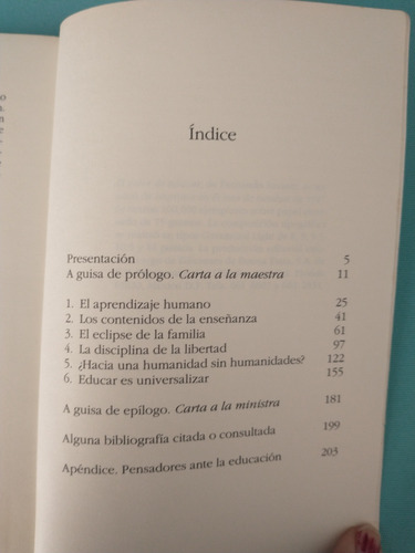 El Valor De Educar - Fernando Savater, Edición Octubre 1997 (Usado)