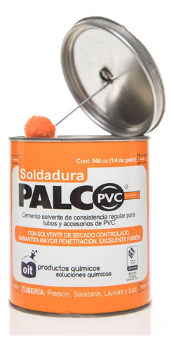 Pega Pvc Fina Palc 1/4 (960 Cc) (certificada)