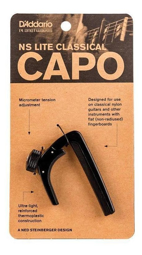 Capotraste Ns Lite Violæo Nailon Preto Daddario Pw-cp-16