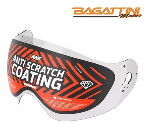 Visor Hawk Rs9 Transparente Bagattini Motos