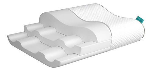 Almohada Viscoelastica Memory Foam Cervical Noobe Ajustable Color Blanco