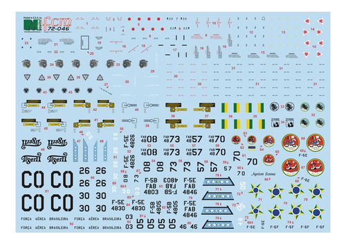 Decalque Para F-5 Fab 1/72