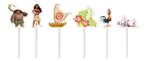 50 Toppers Moana P/ Docinho De Festa Infantil