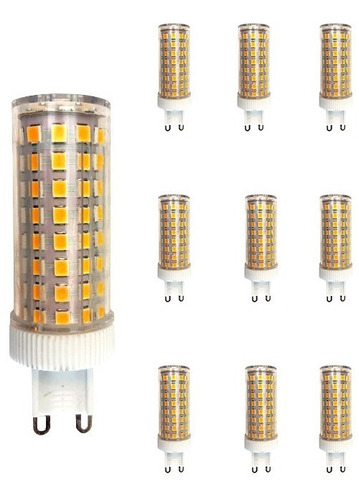 10x Lampada Led Halopim G9 15w 96 Leds Para Lustre Arandela Cor da luz Branco-quente 110V/220V