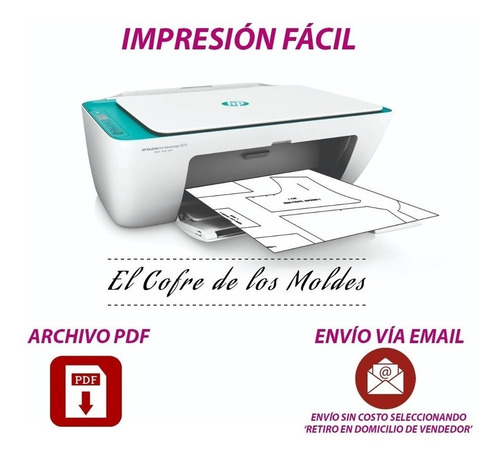 Imagen 2 de 2 de Molde Digital Remera Oversize, Patron Pack Talles Xs Al Xxl