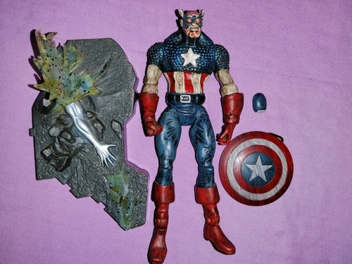 Marvel Select Colonel America Loose Completo Zombies 