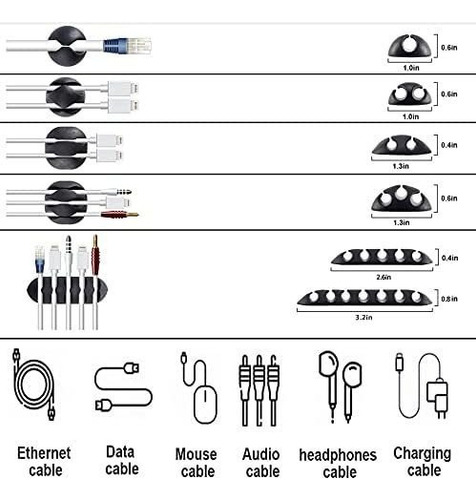 // 152 Piezas Kit Organizador Gestión De Cables Cables