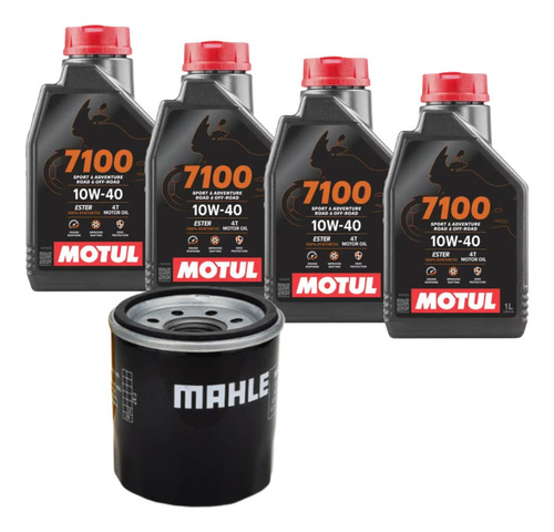 Troca De Óleo Z750 Z800 Z900 Motul 7100 10w40 + Filtro