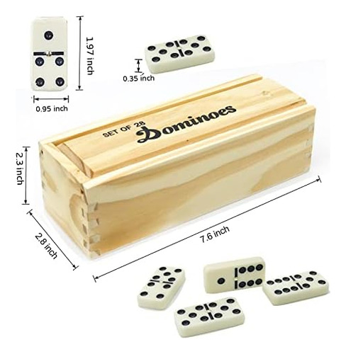 Essajoy Juego De Dominó Para Adultos Juego De Dominó Doble D