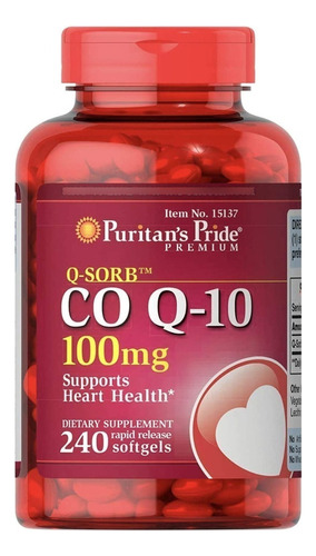 Coq10 100 Mg Salud Del Corazon 240 Capsulas Naturales