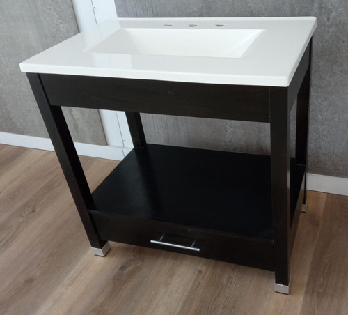 Imagen 6 de 7 de Vanitory 83x50 Wengue Cajon Con Guias Telescópicas Y Freno