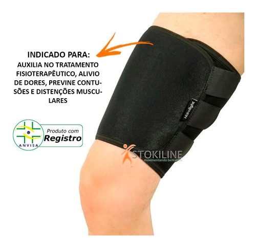 Imagem 4 de 6 de Coxal Ajustável Elástico Alivio Dores Neoprene Tamanho Único