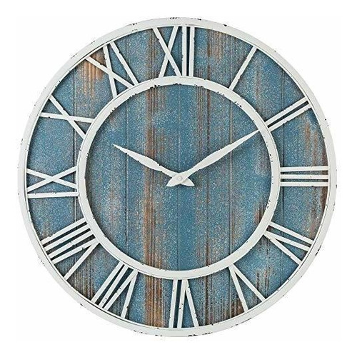 Reloj De Pared Costero De 18  Reloj De Pared Azul A Deg...