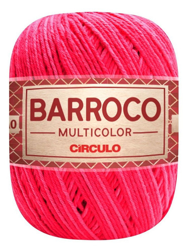 Barbante Barroco Multicolor Linha De Crochê 6 Fios 400gr Cor Cabaré