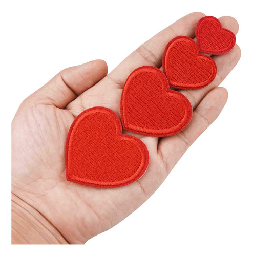 Lystaii 24 Piezas Parches Termoadhesivos En Forma De Corazón