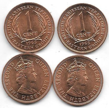 Moneda Caribe Britanico 1 Centavo Año 1965 Sin Circular