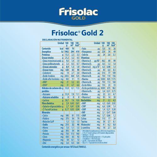 Frisolac Gold 2 (6-12 Meses) Lata C/ 400 Gr