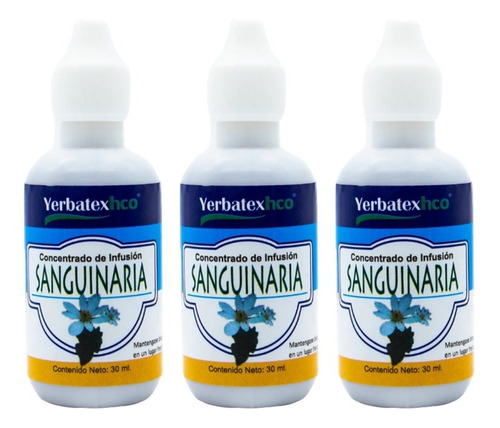 Pack 3 Extractos De Sanguinaria En Gotas 30ml