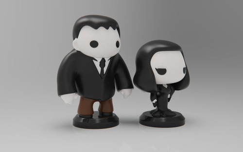 Imagen 3 de 5 de Muñeco Merlina Locos Adams Figura Para Pintar Plakit