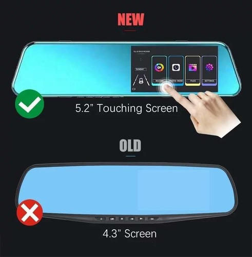 Espejo Retrovisor Dvr Tactil Para Kia Carens