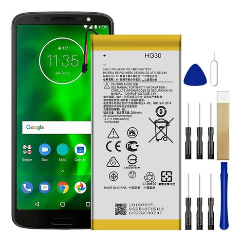 Batería De Repuesto Para Motorola Moto G6 Xt1806 Hg30, Herra