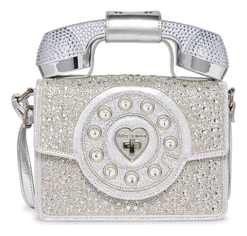 Bolso Para Teléfono Betsey Johnson Million Stars, Plateado