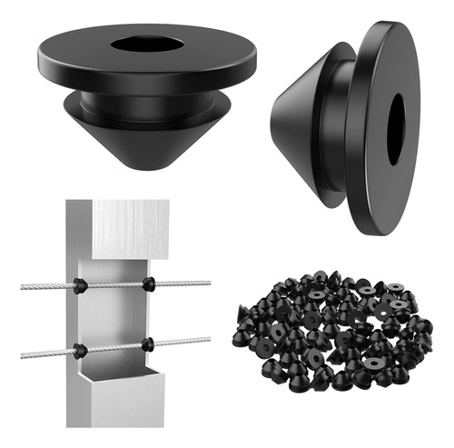 300 Ojales De Goma Para Barandillas De Cables Para 1/8 Pulga