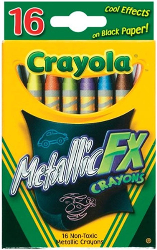 Crayola Metallic Fx Crayons (3-pack De 16), Paquete De 1