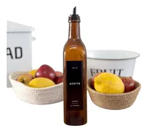 Comprar Aceitera Ambar Vidrio Etiqueta Negra Recta Tienda Mama